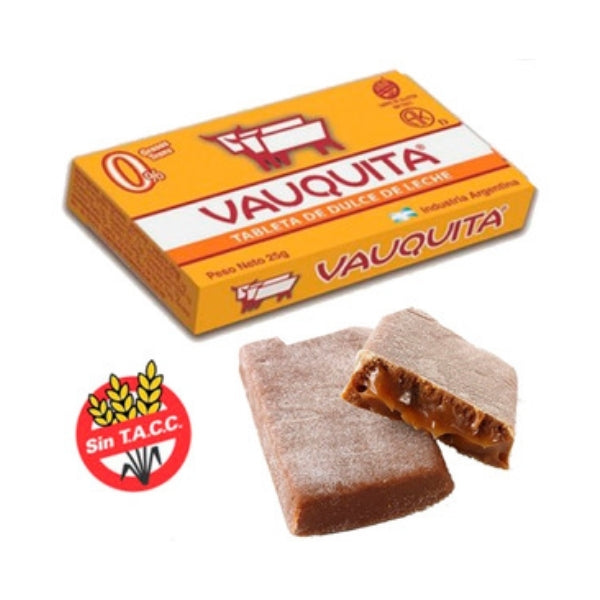 Vauquita Tabletas Dulce de Leche Bar Box Classic Caramel Bars (18 units)