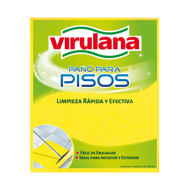 Virulana Paño Para Pisos Floor Cleaning Rag Easy to Rinse Floor Cloth Quick & Effective Cleaning, 50 cm x 60 cm / 19.6 in x 23.6 in (pack of 3)