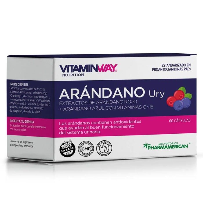 Vitamin Way Blueberry Ury Dietary Supplement - 60 Capsules for Wellness