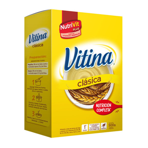 Vitina Nutri-Vit Plus Trigo e Sêmola com Vitaminas Farinha de Trigo, 500 g / 1,1 lb 