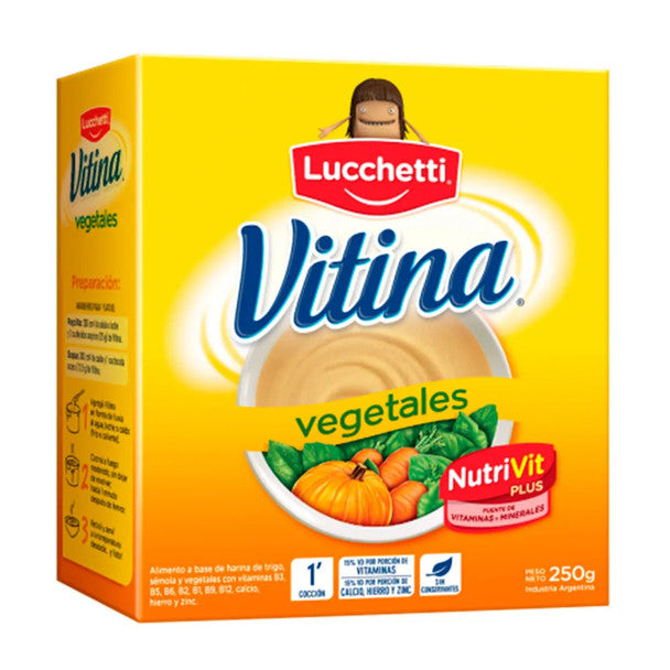 Vitina com Legumes Nutri-Vit Plus Trigo e Sêmola com Vitaminas, 250 g / 8,81 oz 