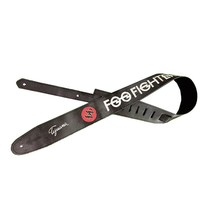 Premium Eco Leather Guitar Strap – Foo Fighters Design – Adjustable 1m to 1.45m, 6cm Wide, for Guitar/Bass