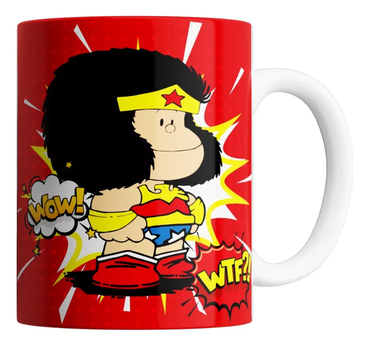 Wonder Mafalda Ceramic Mug - Unique Collectible Coffee Cup