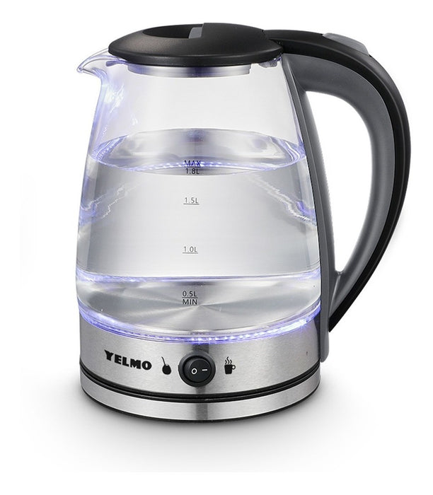 Yelmo PE-3907 Electric Kettle 1.8 Lts - Auto Shut - Off, Stainless Steel, Cool-Touch Handle, Blue LED  - Pava Eléctrica 2200 W