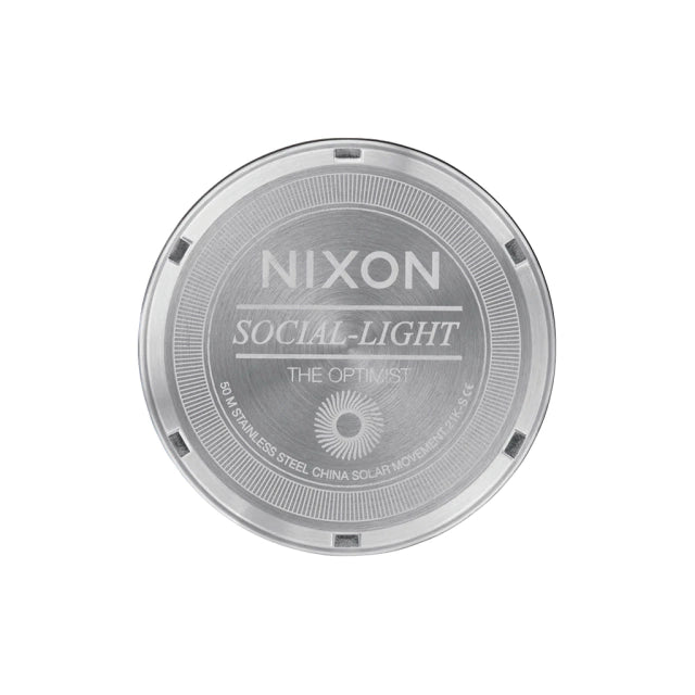 Nixon Reloj Optimist Mother of Pearl Watch Premium Black Stainless Steel  - Classic Elegance