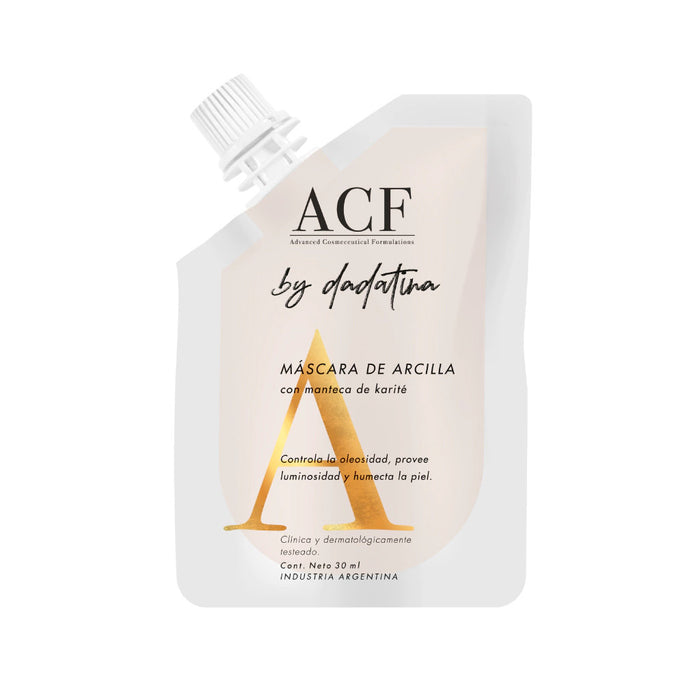 ACF by Dadatina Facial Face Mask with Shea Butter Clay, Brightening and Moisturizing, 30 g / 1.05 oz