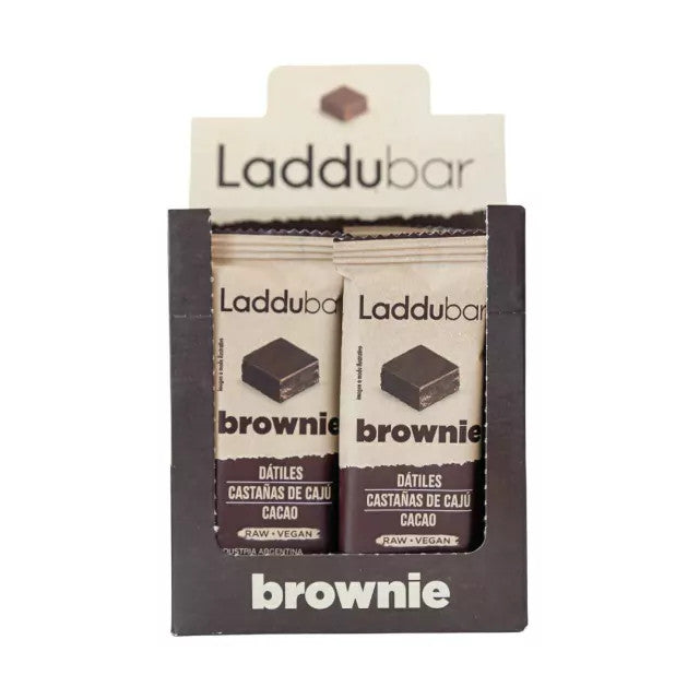 Laddubar Brownie Date Bar – Cashews & Chocolate Vegan Snack – 30g x 12 Units