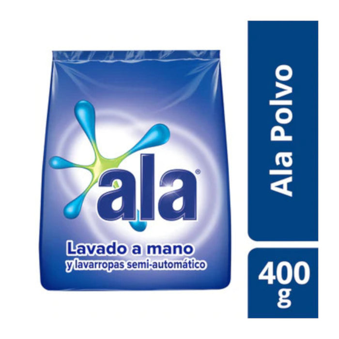 Ala Jabón En Polvo Soap Laundry Powder for Hand-Washing and Semi-Automatic Washing Machine, 400 g / 14.1 oz bag