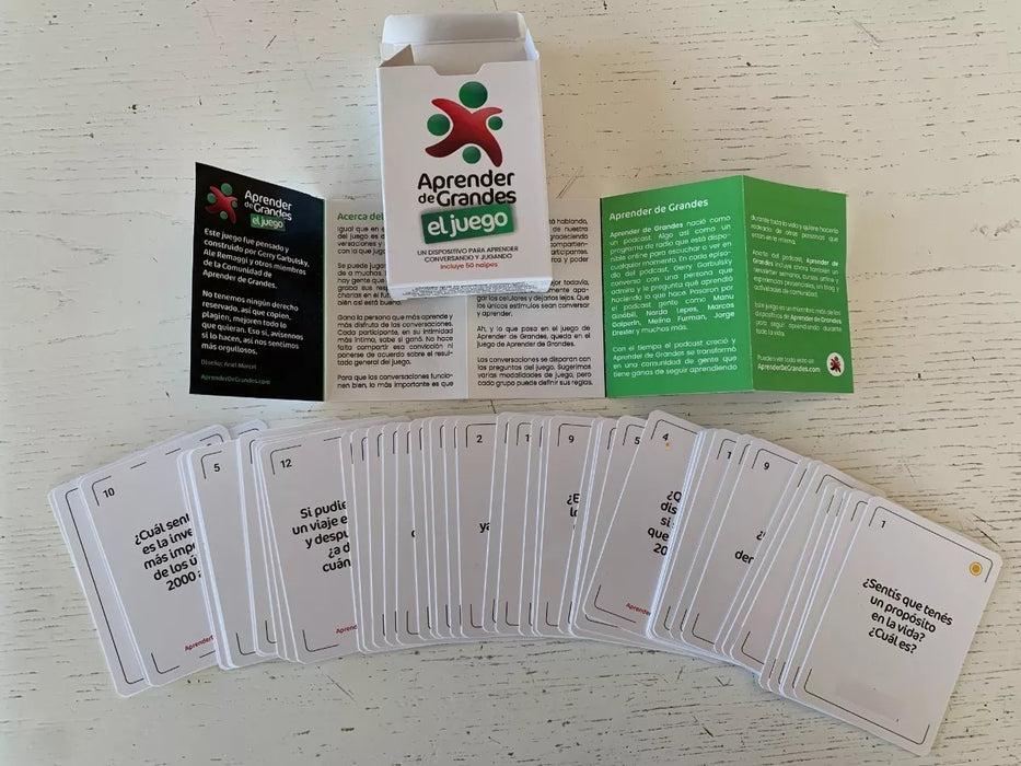 Juego de Cartas Card Game Aprender de Grande El Juego Ideal for Talking & Playing