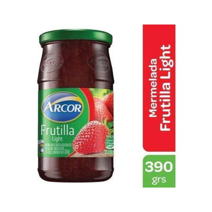 Arcor Mermelada De Frutilla Light Marmalade Strawberry Jam, 390 g / 13.75 oz