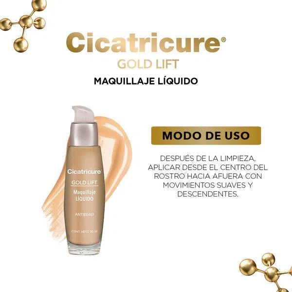 Cicatricure Gold Lift Medium Liquid Foundation Maquillaje Líquido Antiedad, 30 ml / 1.01 oz fl