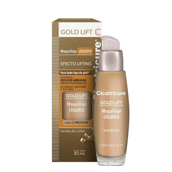 Cicatricure Gold Lift Medium Liquid Foundation Maquillaje Líquido Antiedad, 30 ml / 1.01 oz fl