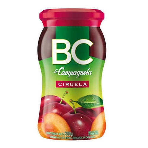 BC La Campagnola Light Ciruela Marmalade - Delicious Low-Calorie Jam, 390 g / 13.75 oz