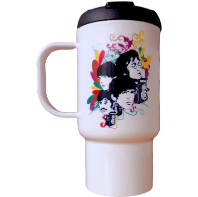 Ameba | The Beatles Thermal Mug - Iconic Band, Reinforced Plastic Marvel
