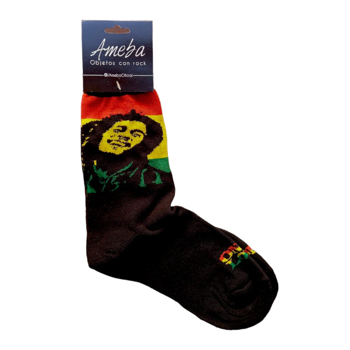 Ameba | Bob Marley Reggae Icon Socks - Stylish Footwear Inspired by a Global Figure | 35 cm x 10 cm