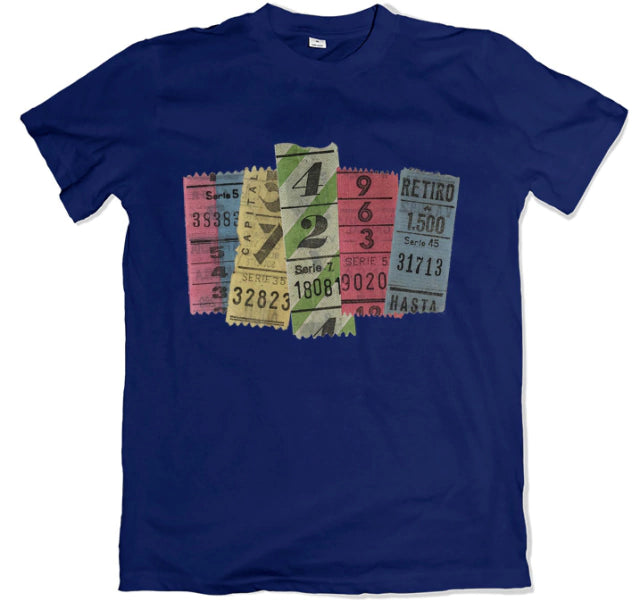 Retro Capicúa Tickets T-Shirt - 100% Premium Combed Cotton - 3.0 Transfer Print