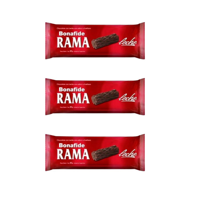 Bonafide Rama Milk Chocolate Handcrafted Branched Milk Chocolate, 80 g / 2.8 oz (pack of 3)