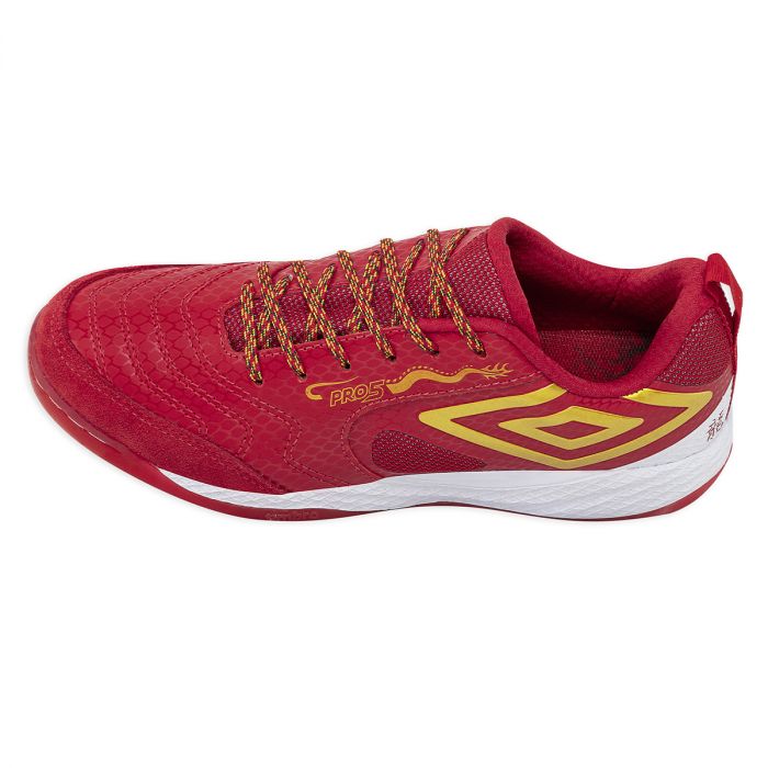 UMBRO Pro 5 Bump Dragon Year Futsal Boots – Limited Edition, Red, Leather & Mesh, Cushioning Tech