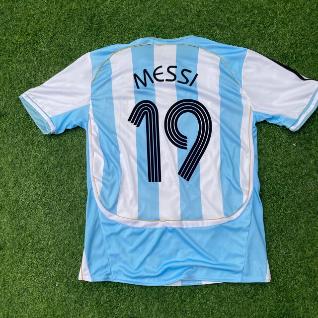 Camiseta de Fútbol Replica Retro AFA Home Jersey - Lionel Messi - 2006 Germany World Cup