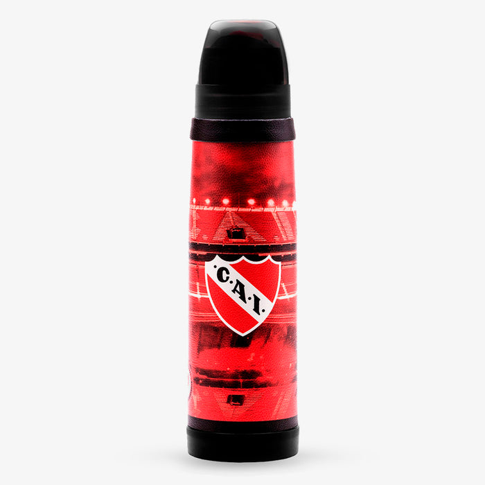 Lumilagro Termo de Acero Luminox CLUB ATLÉTICO INDEPENDIENTE SHIELD | Stainless Steel Thermos Vacuum Bottle with Pouring Beak for Mate, 1 l / 33.8 fl oz