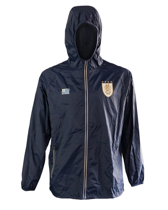 Campera de Lluvia Navy Blue Rain Jacket - Official Selección Uruguaya de Fútbol Gear