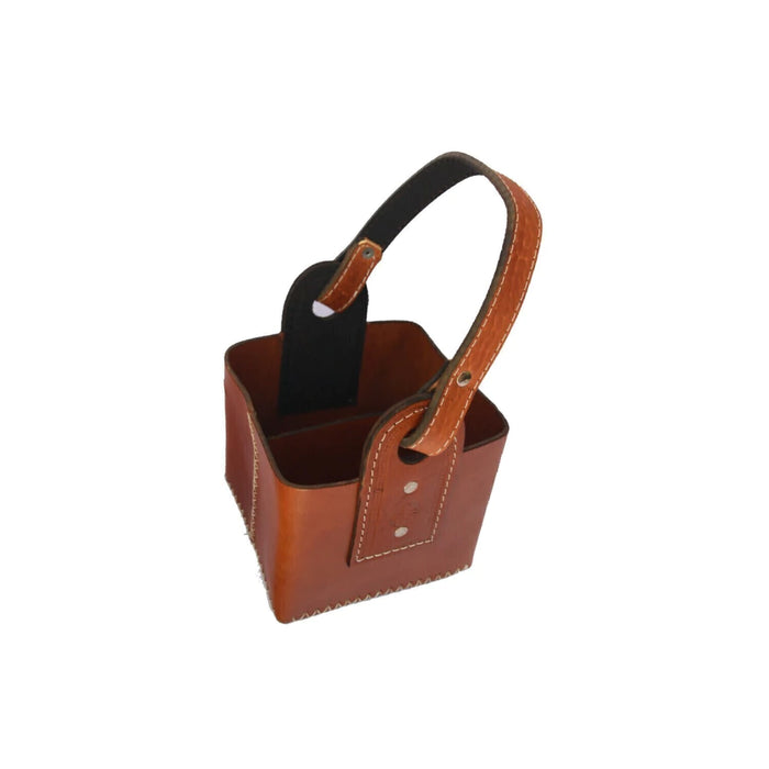 Canasta Matera de Cuero Large Black Leather Basket - Entrerriana, Ideal for Carrying Mate and Thermos by Kyma