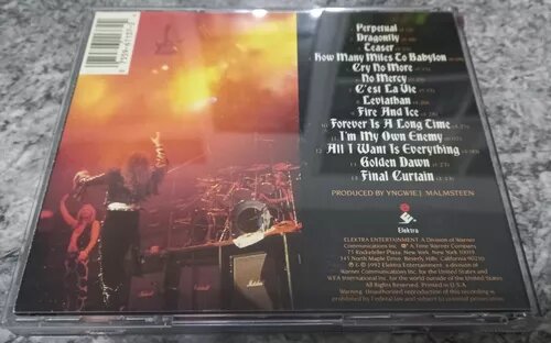 Yngwie Malmsteen: Fire & Ice (CD-USA) 1992 - Autographed Exclusive Collectible