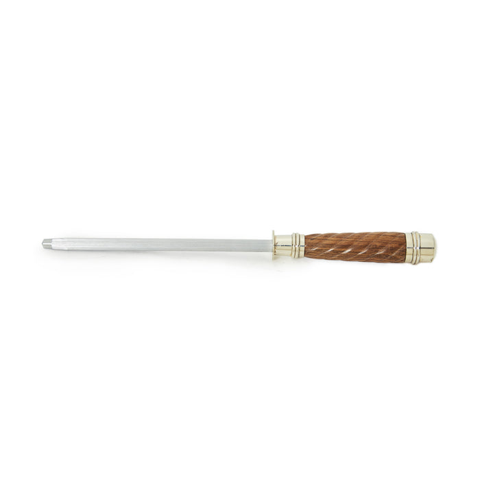 Ribbed Alpaca & Wood Honing Steel - Premium Sharpening Rod for Precision and Durability