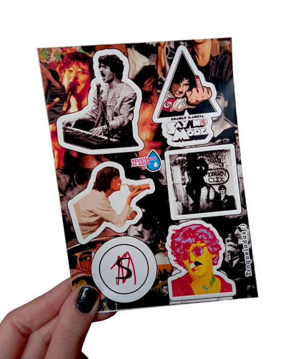 Ameba | Argentine Rock Icon Sticker Sheet - Charly Garcia - Water/Heat Resistant