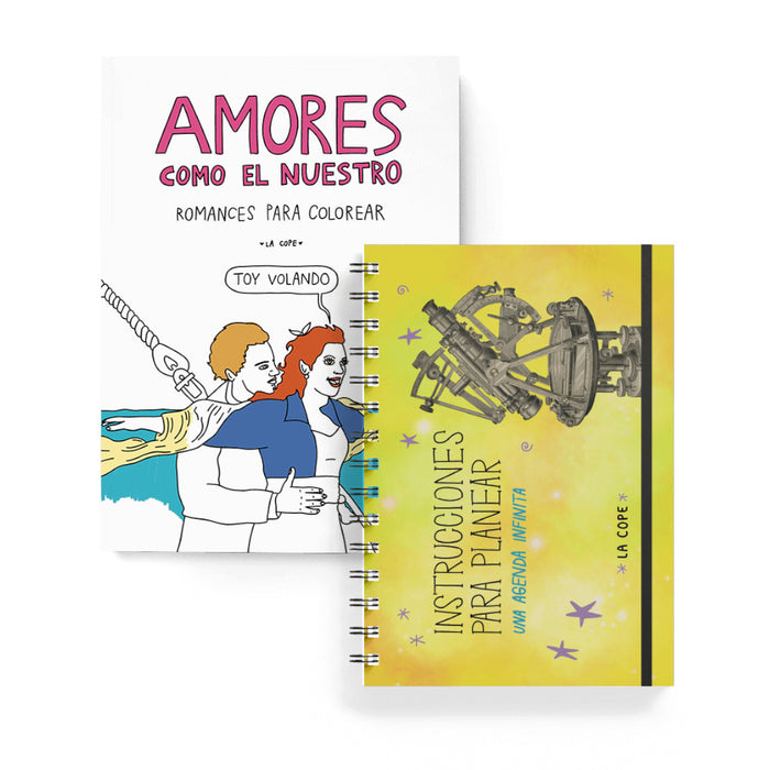 La Cope Endless Love Bundle: 1 Book + 1 Agenda, Book: Amores como el Nuestro - Coloring Romance + Infinite Agenda