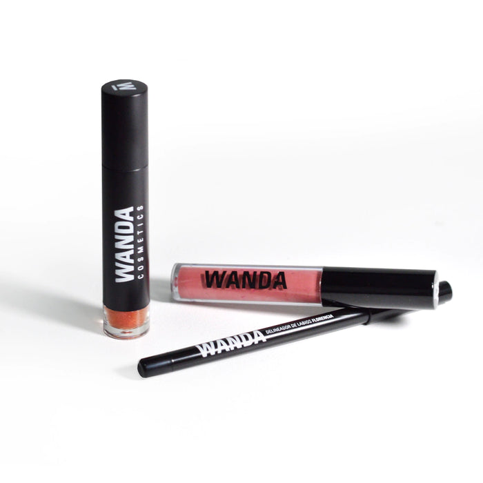 Wanda Store | Lip Combo Florence: 1 Lipstick, 1 Liner, 1 Lip Gloss - Complete Your Look with Stunning Lip Essentials
