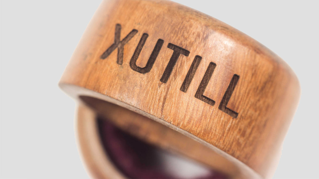 Xutill | Incense Wood Drip Cutter Corta Gotas de Vino - Includes Tubular Case | 6 cm x 5 cm x 5 cm