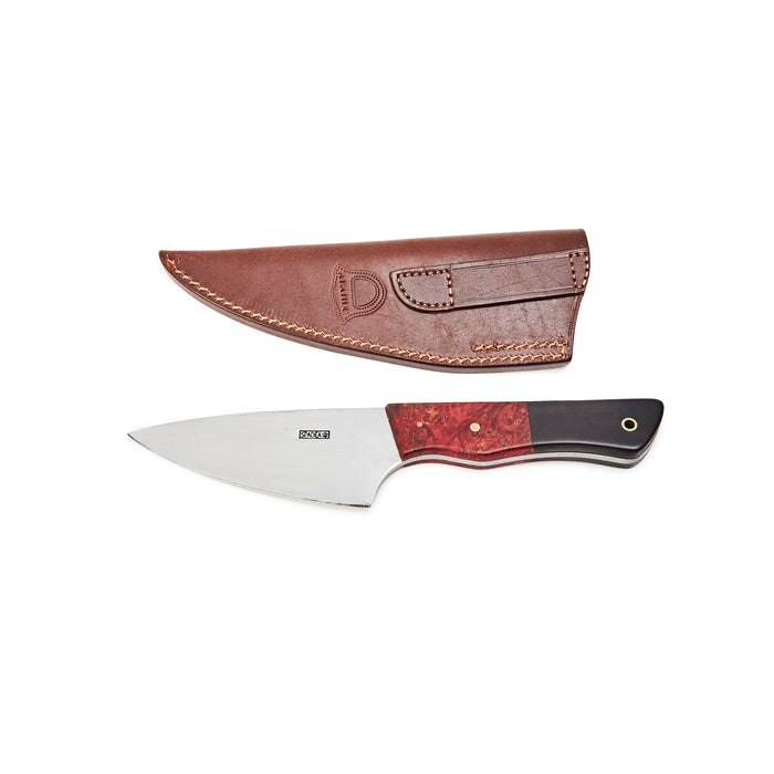 Carbon Steel Blade Wood Handle Knife with Montera Sheath - Premium Craftsmanship