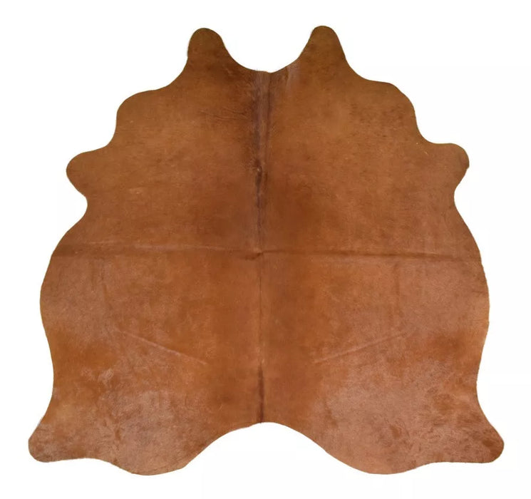 Cuero Vacuno Brown Cow Leather Pampa Model of Natural Cow Leather, Ideal Rug, 150 cm x 138 cm / 59.05" x 54.33"
