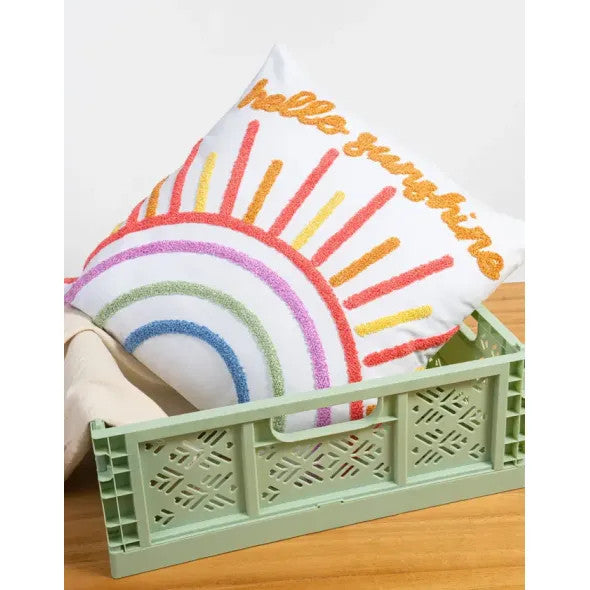 Cushion Cover "Hello Sunshine" Decorative Pillowcase Ideal for Armchair 37 x 38 cm / 14.56 x 14.96" / 37 x 38 cm
