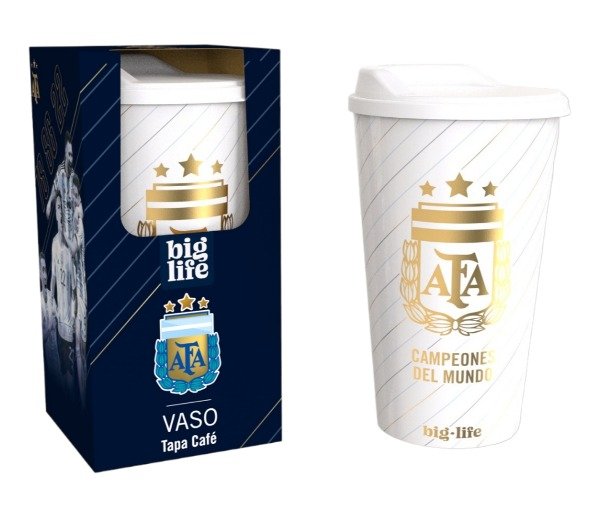 Official AFA 3-Star Lidded Cup - Premium Quality Travel Mug for Soccer Fans