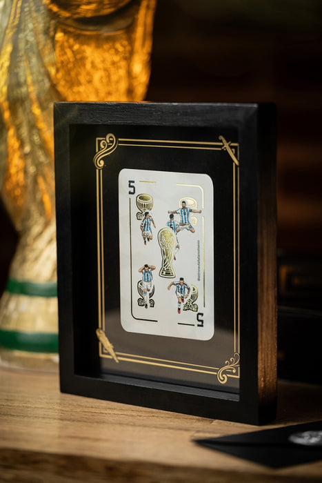 Scaloneta 5 of Cups Frame: Collectible Art for Soccer Fans - Perfect Addition to Your Collection