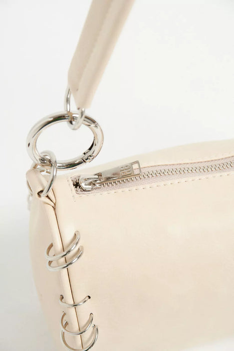 Ruggeri Bags | Cartera Synthetic Leather Bongo Natural Bag with Nickel Hardware & Detachable Handle