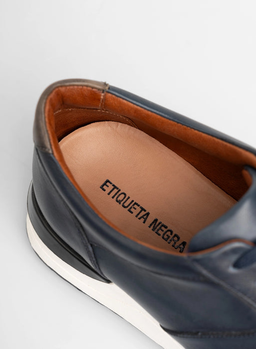 Etiqueta Negra | Premium Men's Leather Formal Sneaker - Bovine Elegance for Sophisticated Style