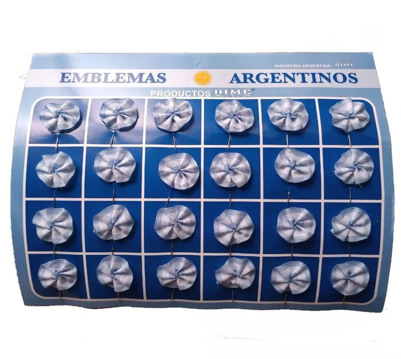 Rodada de Emblemas da Argentina Escarapela de Tela No. 2 (contagem de 24) 