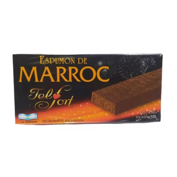 Espumón de Marroc Soft Nougat Torrone Marroc Chocolate Flavor by FelFort, 100 g / 3.53 oz