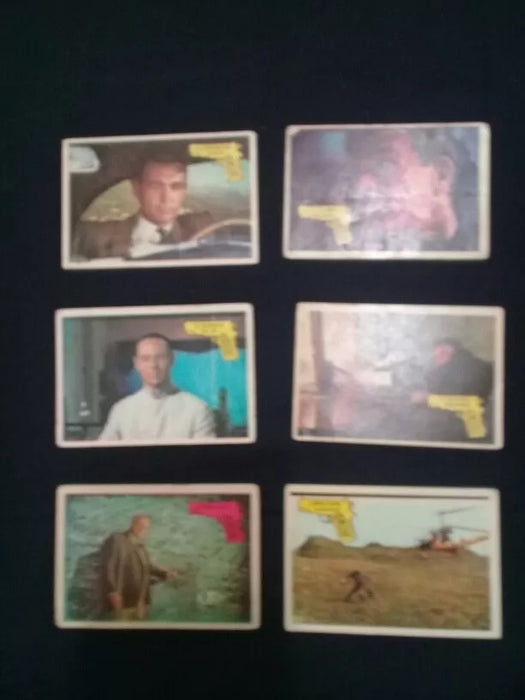 James Bond 1968 Collectible Card Figurines Card Numbers n°88, n°91, n°94, n°104, n°111 & n°118 (2 count)