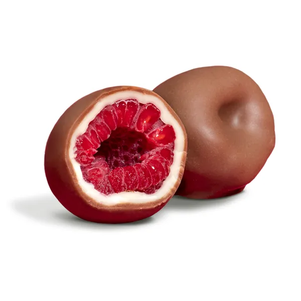 Franuí Bonbon Dark & White Chocolate Coated Raspberries Frozen Dessert Premium Chocolate Helado Gluten Free, 150 g / 5.29 oz