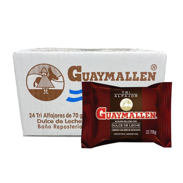 Guaymallen Triple Milk Chocolate Alfajor with Dulce de Leche Wholesale Bulk Box, 70 g / 2.5 oz (24 count)
