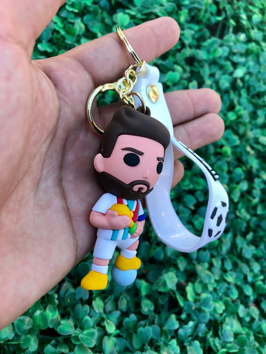 Llavero Messi World Cup Keychain - Recuerdo de campeones del mundo para coleccionistas