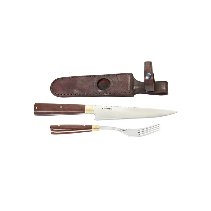 Wood Cutlery Set - Knife & Fork 2-Piece Set for Elegant Dining