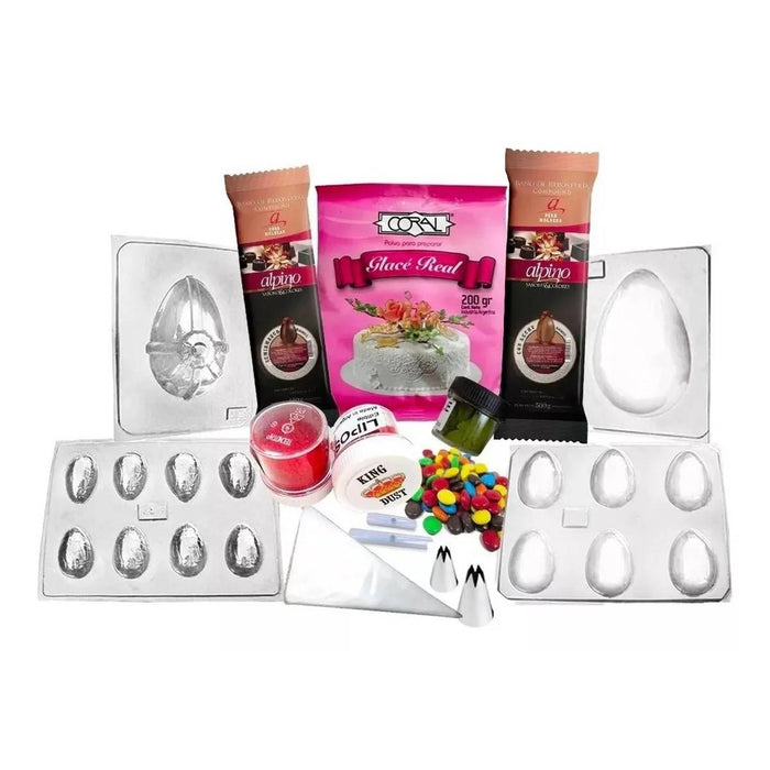 O kit de molde de ovo de Páscoa inclui tudo para fazer ovos de Páscoa perfeitos Kit de 12 peças Completo para Hacer Huevos de Pascua 