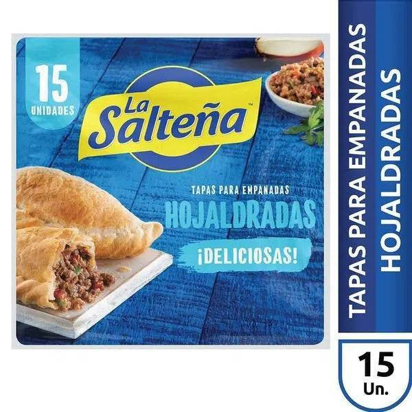 La Salteña Hojaldrada Empanada Discs - Classic Puff Pastry Tapas de Empanadas Hojaldradas, 90 Discs (6 packs x 15 discs ea)
