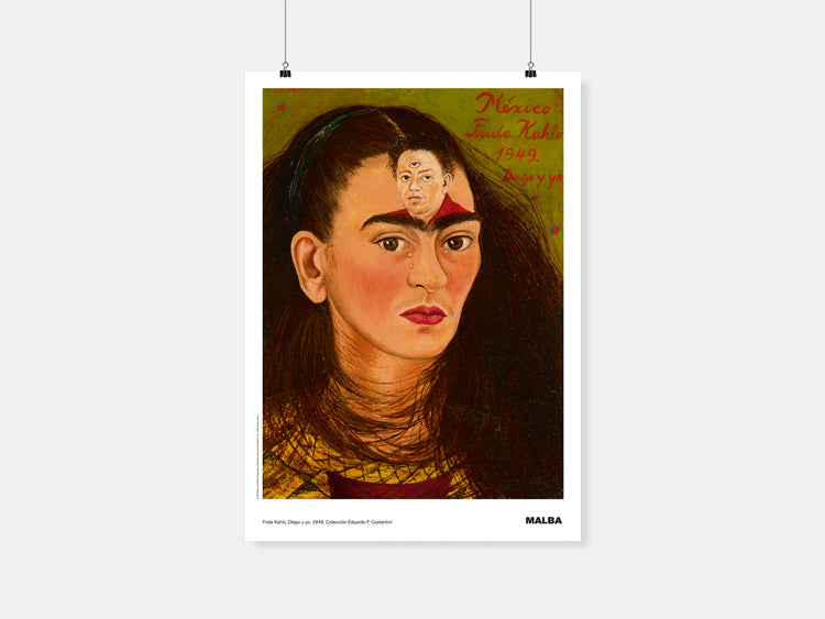 Tercer Ojo: Colección Costantini en Malba - Póster Frida Kahlo: Diego y yo (1949)
