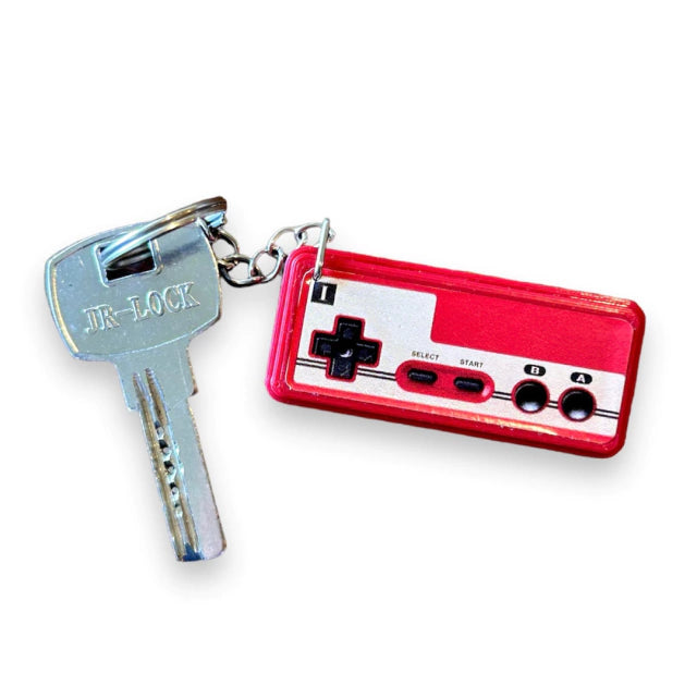 Famicom/Family Joystick Keychain - 3D Printed Miniature Keyring